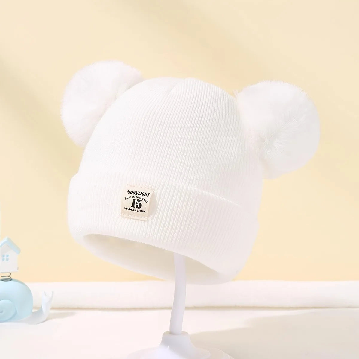 Solid Color Wool Knitted Bonnet