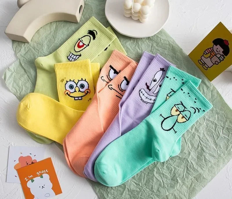 5pair Anime Cotton Socks