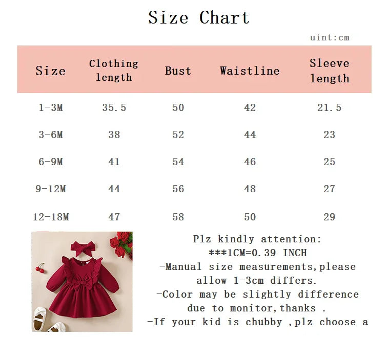 Baby girl Autumn Dress Ruffled Edges