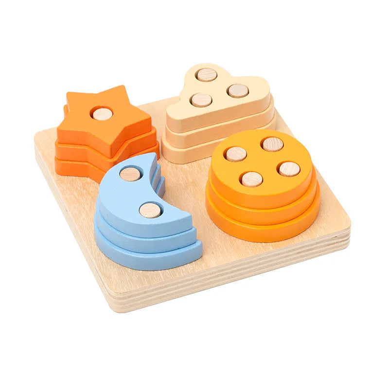 Montessori Toy Wooden Building