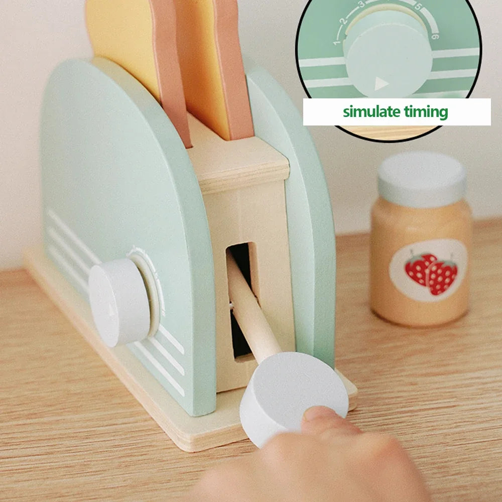 Wooden Toaster Toy Kids
