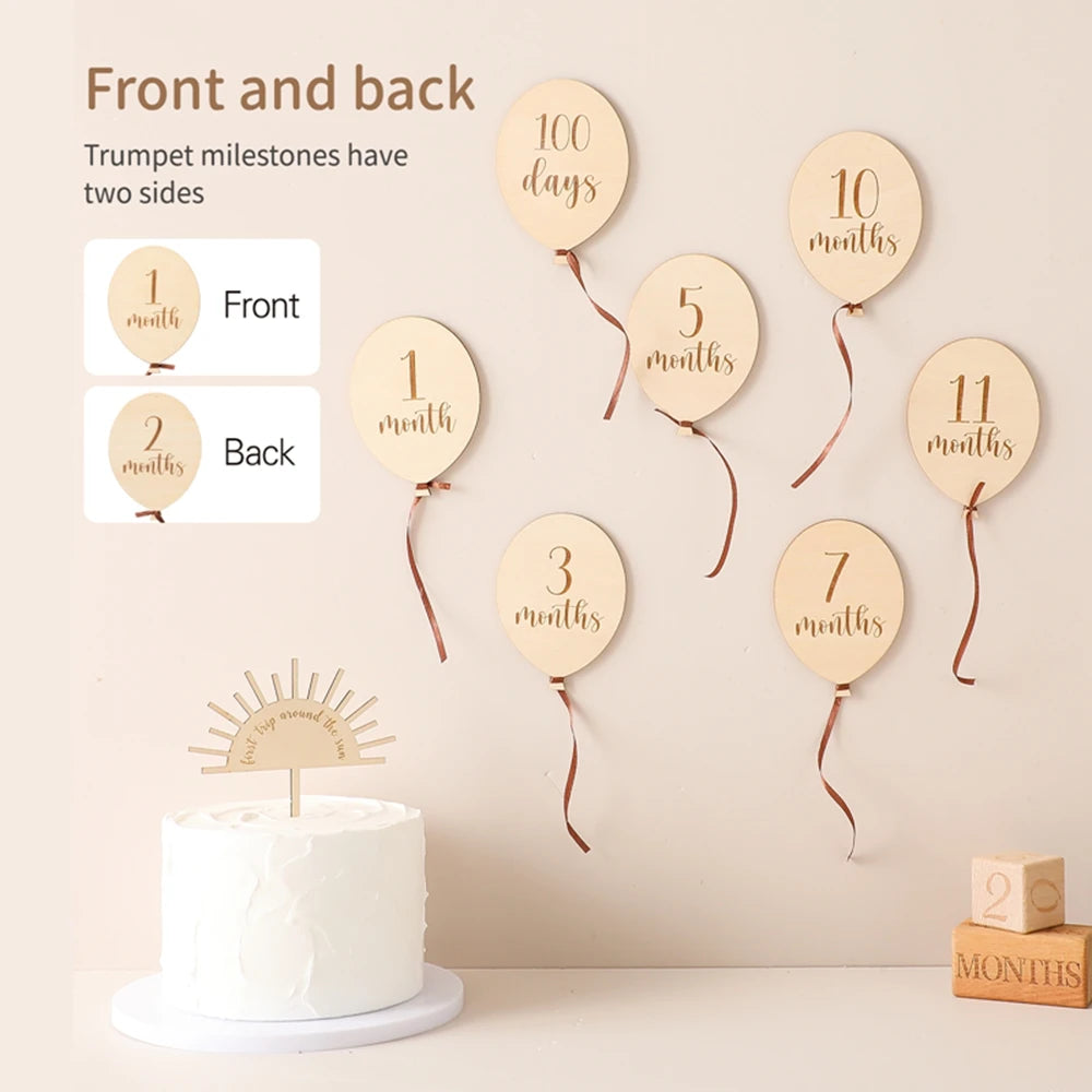 Baby Balloon Milestone Number