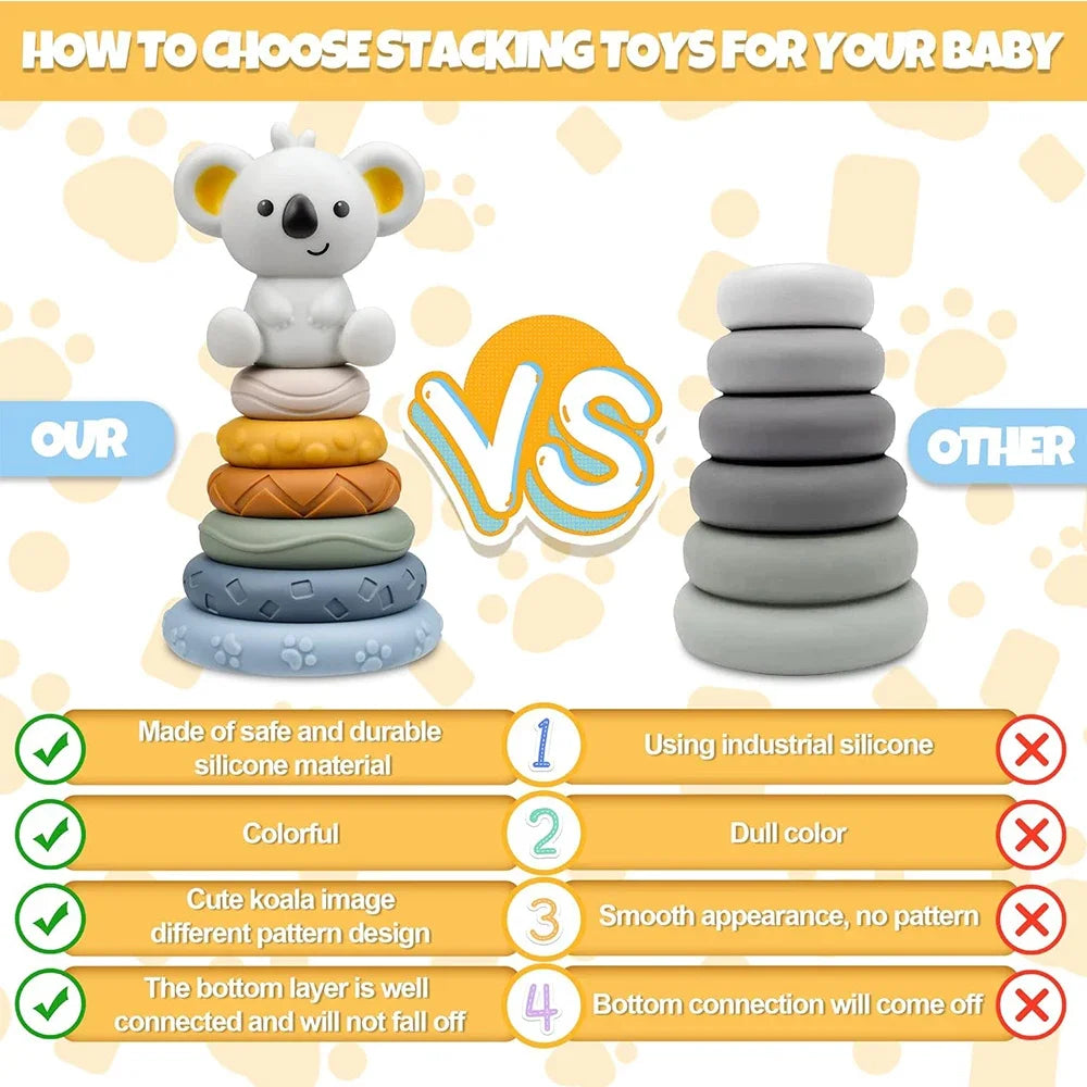 Baby Silicone Building Blocks