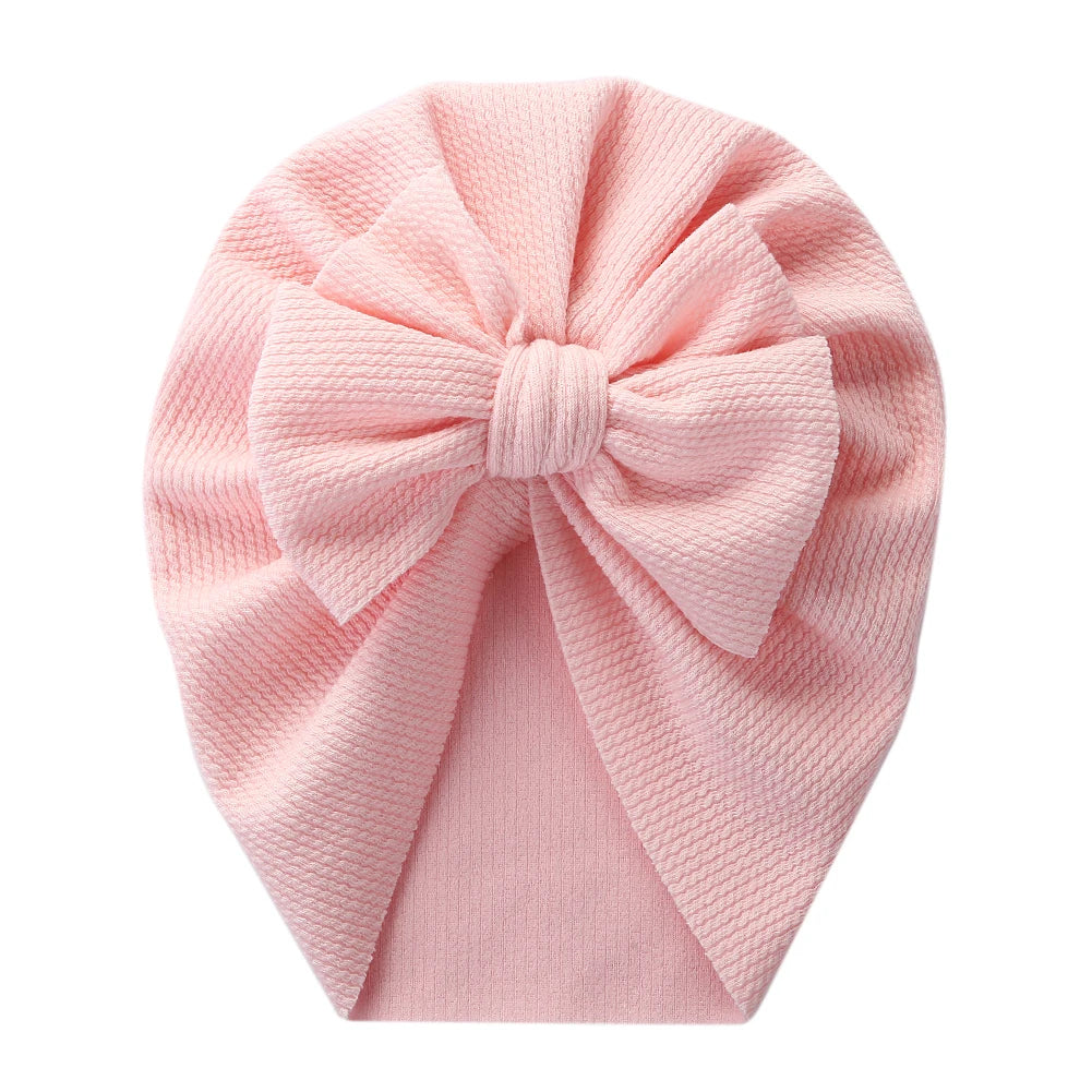 Solid Textured Ribbed Turban Baby