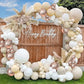 Beige White Balloons Garland