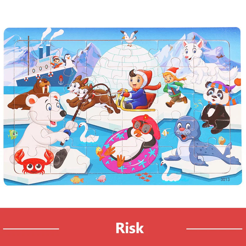 New 30 Pieces Wooden Puzzles