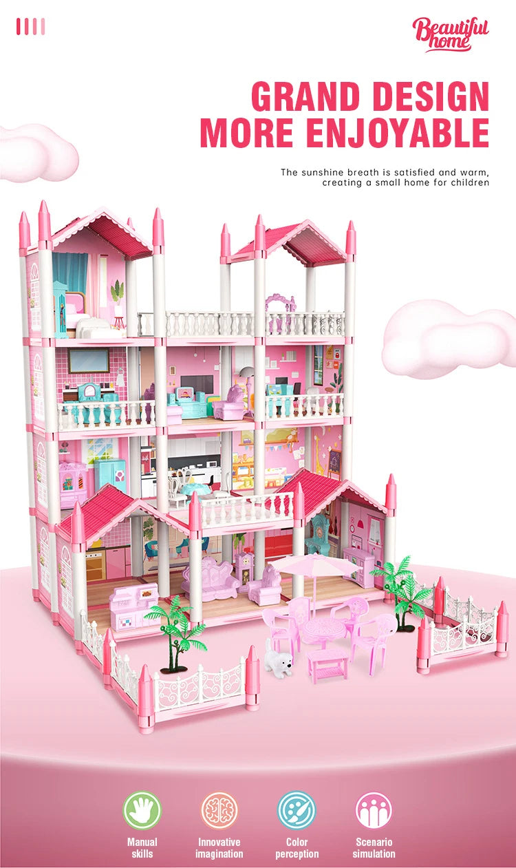 3D DIY Dream Princess Castle Villa