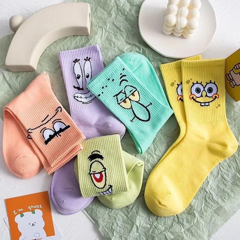 5pair Anime Cotton Socks