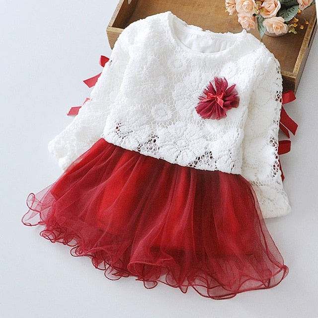 Lace flower girl dress