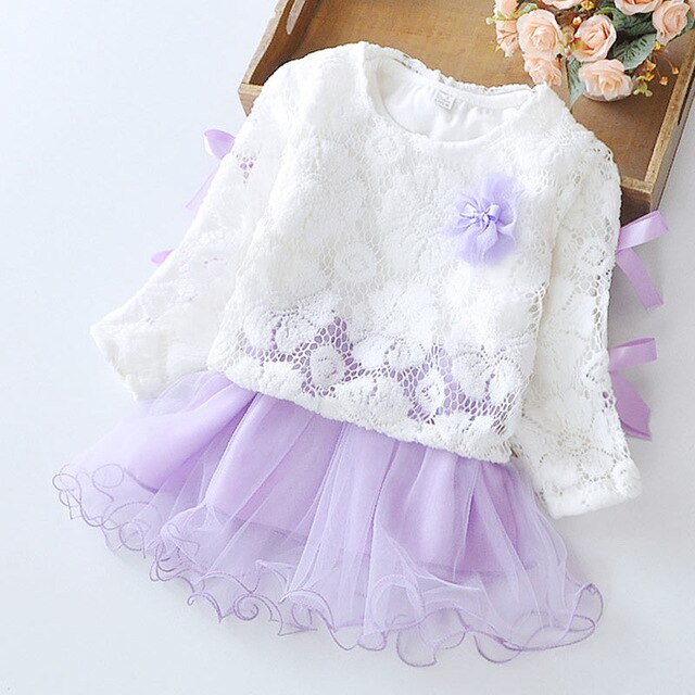 Lace flower girl dress