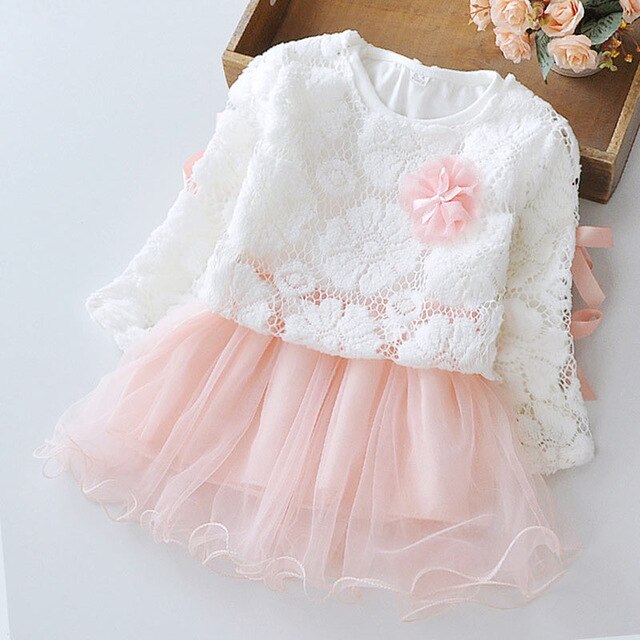 Lace flower girl dress