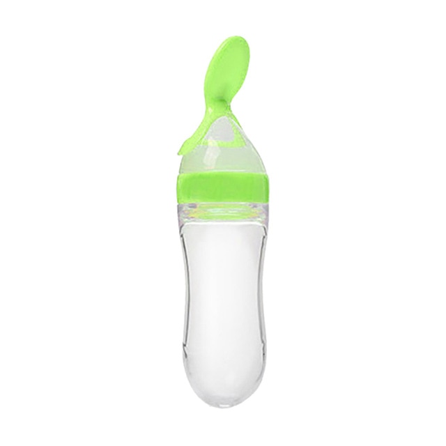 Baby Bottle With Spoon Feeder